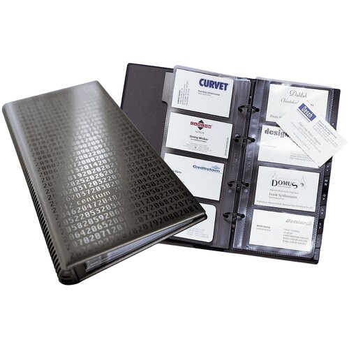 Durable VZDRŽLJIV registrator z obročem za vizitke VISIFIX centium, črn, (21651309) Slike