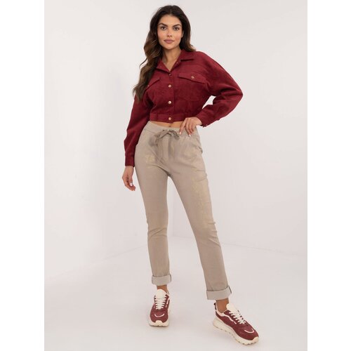 Italy Moda Trousers-DHJ-SP-21258.32-beige Cene