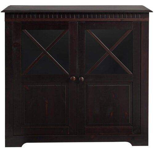 St&amp;oslash;raa Temno rjava vitrina iz masivnega bora 95x35 cm Lisa &amp;ndash; Slike