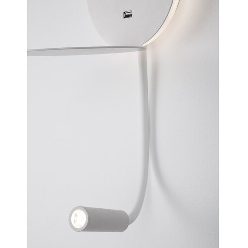 Nova Luce Bijela LED zidna lampa aluminijska sa savitljivom konstrukcijom/s USB priključkom Eclip &amp;ndash; Slike