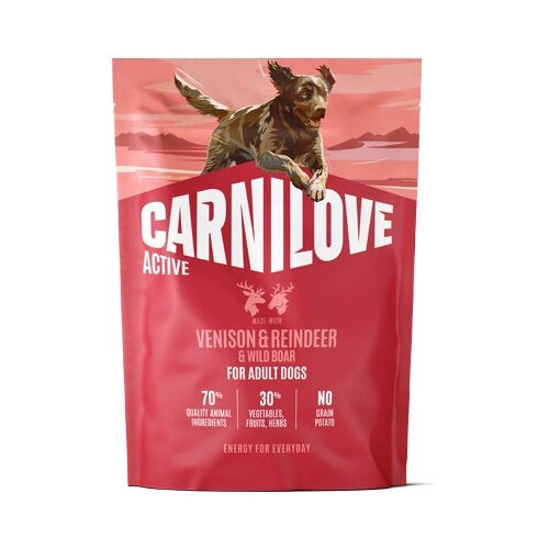 Carnilove Dog Active Adult, briketi - divjačina, jelen in divja svinja 1,5 kg Cene