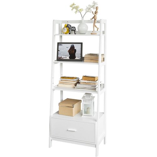 SoBuy regal z lestvijo v beli barvi v skandinavskem slogu, (20815089) Slike