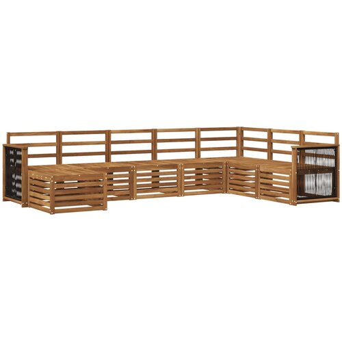 vidaXL Zunanja garnitura za sedenje 6 pcs Naravna Masiven les akacije, (5000280326) Cene