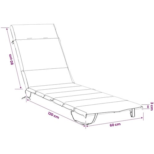  Jastučić za ležaljku GEMERT 100% poliester Bijela - Bijela 200 x 60 x 3 cm Melange Slike