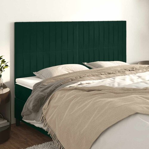  Uzglavlje tamnozeleno 160x5x118/128 cm bar&scaron;unasto Cijene