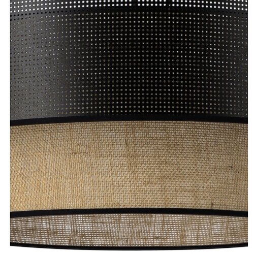 plafonska svetiljka borho 1xE27/60W/230V, prečnik 50 cm, crna/juta Slike