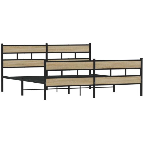  okvir kreveta bez madraca boja hrasta sonome 183x213 cm Slike