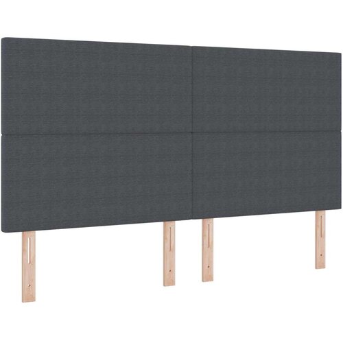  LED glava kreveta S LED lampica Tamno siva 180 cm Poliester Slike