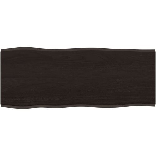 vidaXL Mizna plošča temno siva 100x40x2 cm obdelana trdna hrastovina Cene