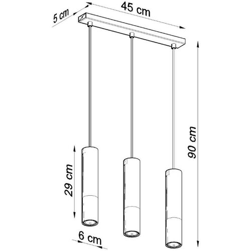  Sollux SL.0954 - Luster na sajli LOOPEZ 3xGU10/10W/230V crna/zlatna Slike