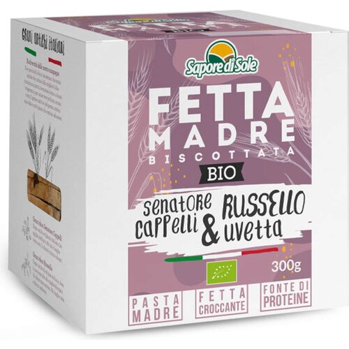 Sapore di Sole Bio prepečenec FettaMadre - cappelli, russello in rozine - 300 g Slike