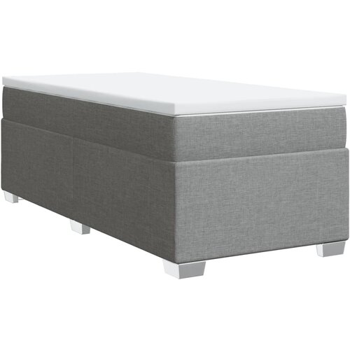 Maison Chic Box spring postelja - Vzmetna postelja z vzmetnico svetlo siva 90x190 cm blago SL22847, (21891897) Slike
