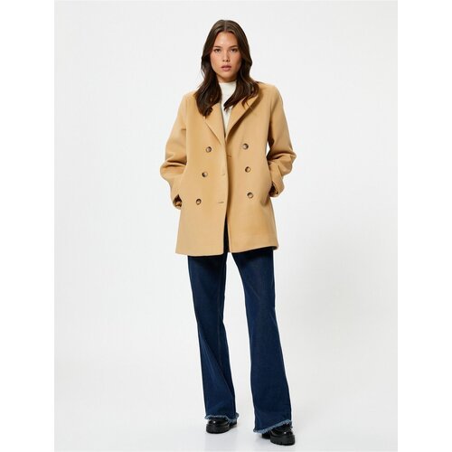 Koton Stamped Coat, Double Breasted, Buttoned, Pocket Detailed. Slike
