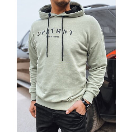 DStreet Bluza męska z nadrukiem oliwkowa Slike