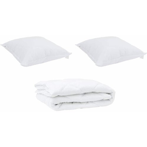 vidaXL Odeja z blazino 3 pcs Bela Mikrofibra, (5000064954) Cene