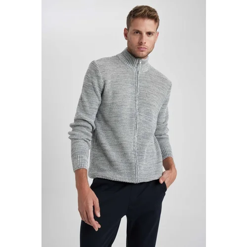 Defacto Standard Fit Half Turtleneck Knitwear Cardigan