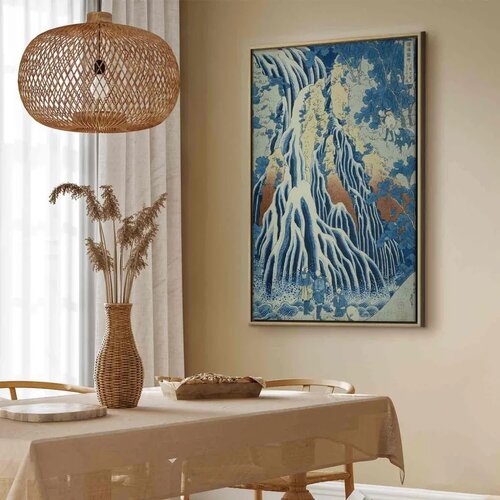  Slika - Hokusai Katsushika &amp;ndash; Kirifuri Fall on Kurokami Mount 60x90 U prirodnom drvenom okviru Slike