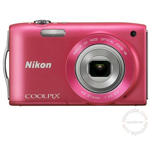 Nikon Coolpix S3300 Pink digitalni fotoaparat Slike
