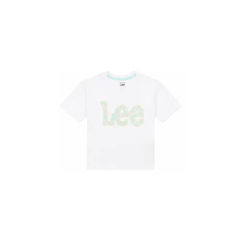 Lee Majica Marble Print LEG5082 Bela Regular Fit