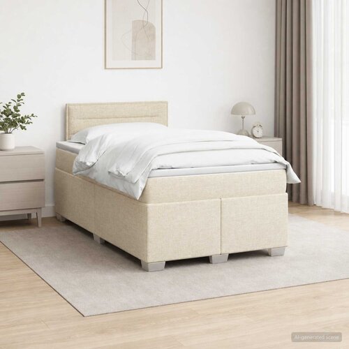  s box springom, madracem i LED-om Krem 120 x 190 cm Cene