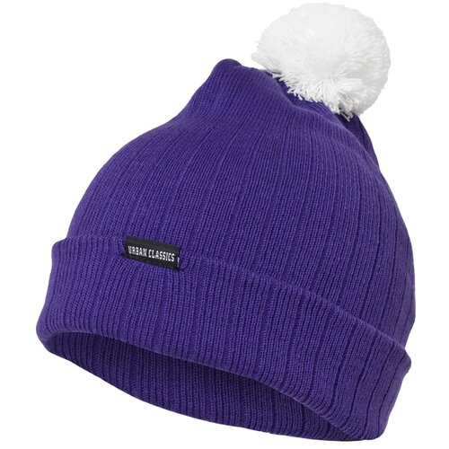 Urban Classics Accessoires Contrast Bobble Beanie pur/wht Slike
