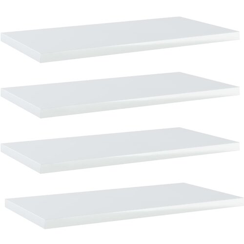 VidaXL Police za knjige 4 kom visoki sjaj bijele 40x20x1 5 cm iverica Slike