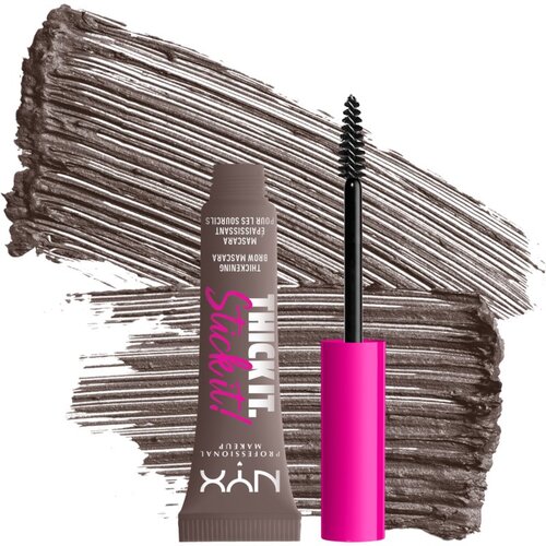 NYX Professional Makeup Thick It Stick It! maskara za obrvi 7 ml odtenek 08 Black Slike