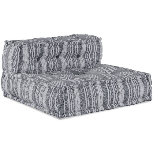 vidaXL Pouf Sivi Tkanina (100% pamuk) 70 x 70 x 54 cm Moderni pouf Cijene