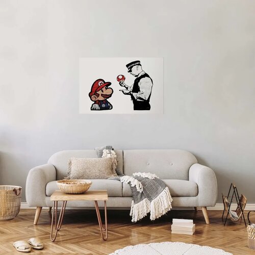  Plakat - Banksy: Mushroom Picker 30x21 Bez okvira Slike