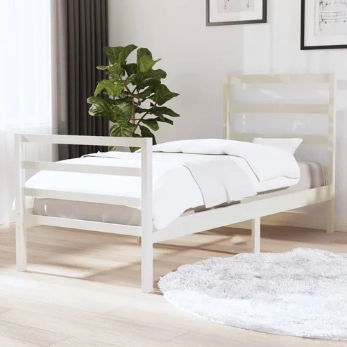  Okvir za krevet bijeli od borovine 90x190 cm 3FT jednokrevetni