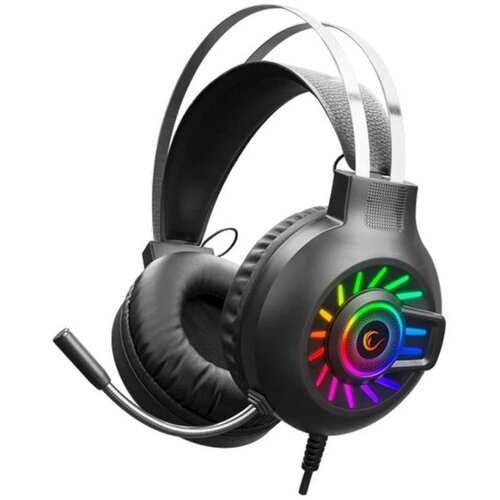 Slu&amp;scaron;alice sa mikrofonom gaming RAMPAGE RM-K44 ZENGIBAR Black 7.1 Surround RGB Light Effect Gaming Headset with Flexivle long Mi Slike
