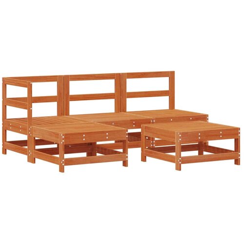 Set lounge namje&amp;scaron;taja za vrt 5 pcs Vo&amp;scaron;tanosmeđa Slike