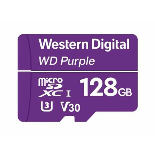 Western Digital Purple 128GB Surveillance microSDXC Class 10, UHS-I U1 WDD128G1P0A memorijska kartica Slike
