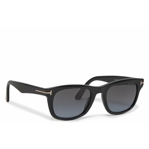 Tom Ford Sončna očala FT1076 Shiny Black /Gradient Smoke 01B