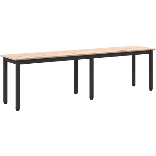  Klupa Prirodna 160 x 35 x 45 cm Čvrsto borovo drvo Slike