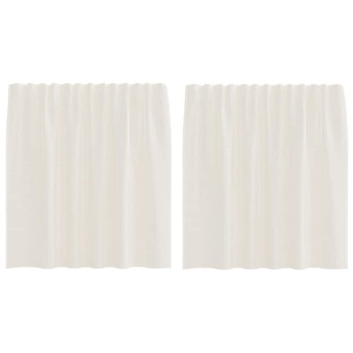 vidaXL Voile zavjese s džepovima za šipke 2 kom. krem - Krema 140 x 140 cm 1 s džepovima za šipke Cene