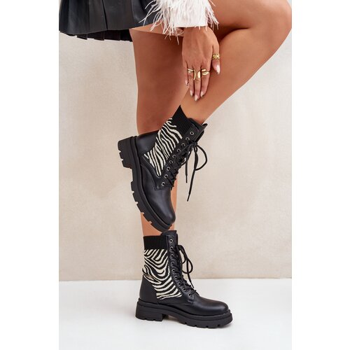 FS1 Women&amp;rsquo;s Work Boots With Sock Zebra Black Raviri Slike
