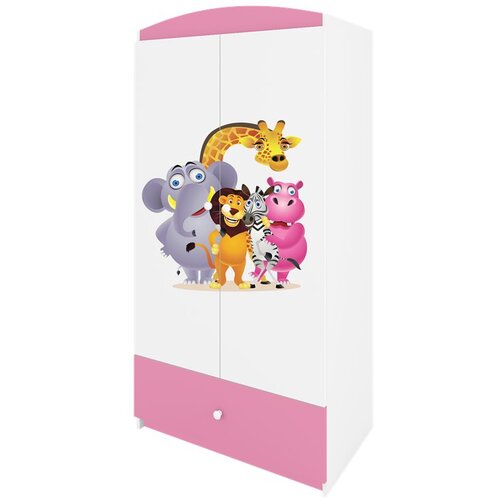 HAPPYKIDS Garderobna omara Dreamy ZOO Roza Cene
