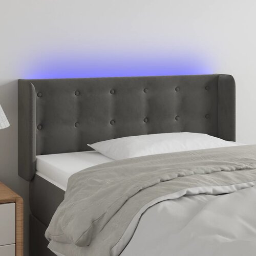 vidaXL LED uzglavlje tamnosiv 93x16x78/88 cm baršunasto Cijene