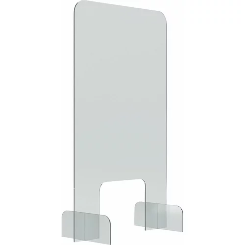 magnetoplan Stena za postavitev na pulte in mize, prozorno akrilno steklo, debelina 5 mm, VxŠxG 845 x 495 x 240 mm