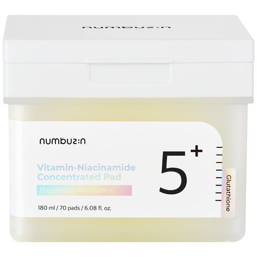 numbuzin No. 5 Glutathione Vitamin Concentrated Toner Pad blazinice natopljene tonerom za sjaj i hidrataciju 70 kom Cijene