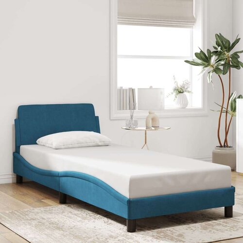 VidaXL okvir kreveta s uzglavljem plavi 80 x 200 cm bar&amp;scaron;unasti Slike