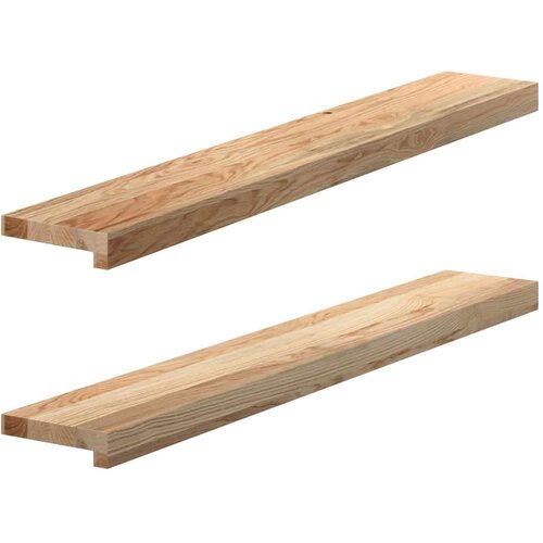  Okenske police 2 kosa neobdelana 100x15x2 cm trdna hrastovina Cene