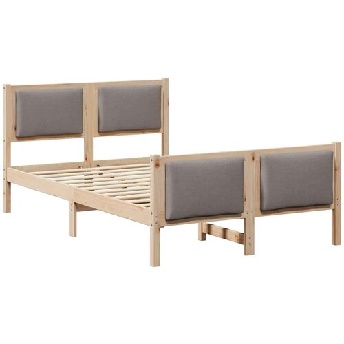  Okvir za krevet Sivo-smeđa 120 x 200 cm tkanina Slike