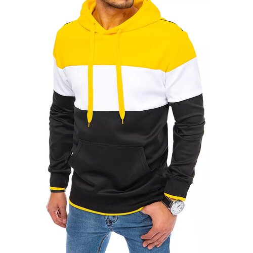 DStreet yellow men's hoodie BX5120 Slike