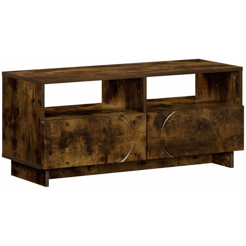  TV stalak 90 x 34,5 x 40 cm Dimljeni hrast Konstruirano drvo Slike