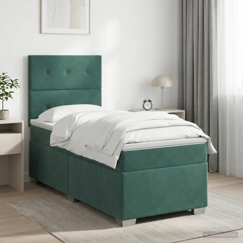  Boxspring krevet s madracem Tamnozelena 100 x 200 cm Bar&scaron;un Cijene
