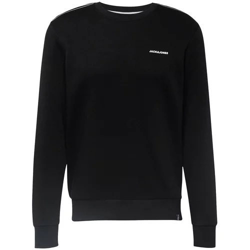Jack & Jones Sweater majica 'PARKER' crna / bijela