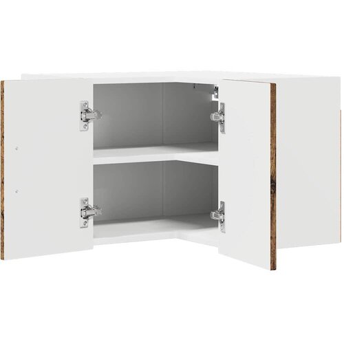  Zidni kutni ormar Lucca Staro drvo 57 x 57 x 40 cm Slike