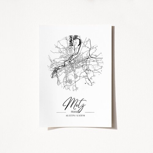 Wallity Poster France Metz-2073, 50x70 cm Cijene